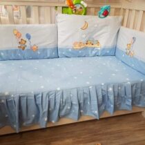 Set Lenjerie Bumbac Organic BearsBlue Star 3 piese