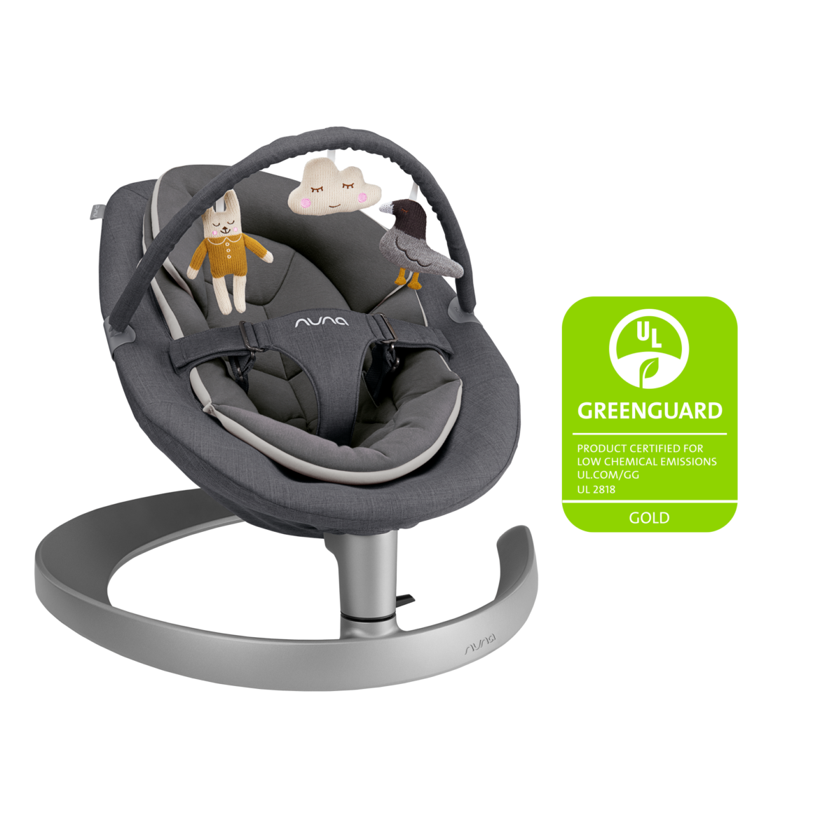 Nuna – Sezlong Leaf Grow Granite tiny tots bebe magazin copii cluj (6)