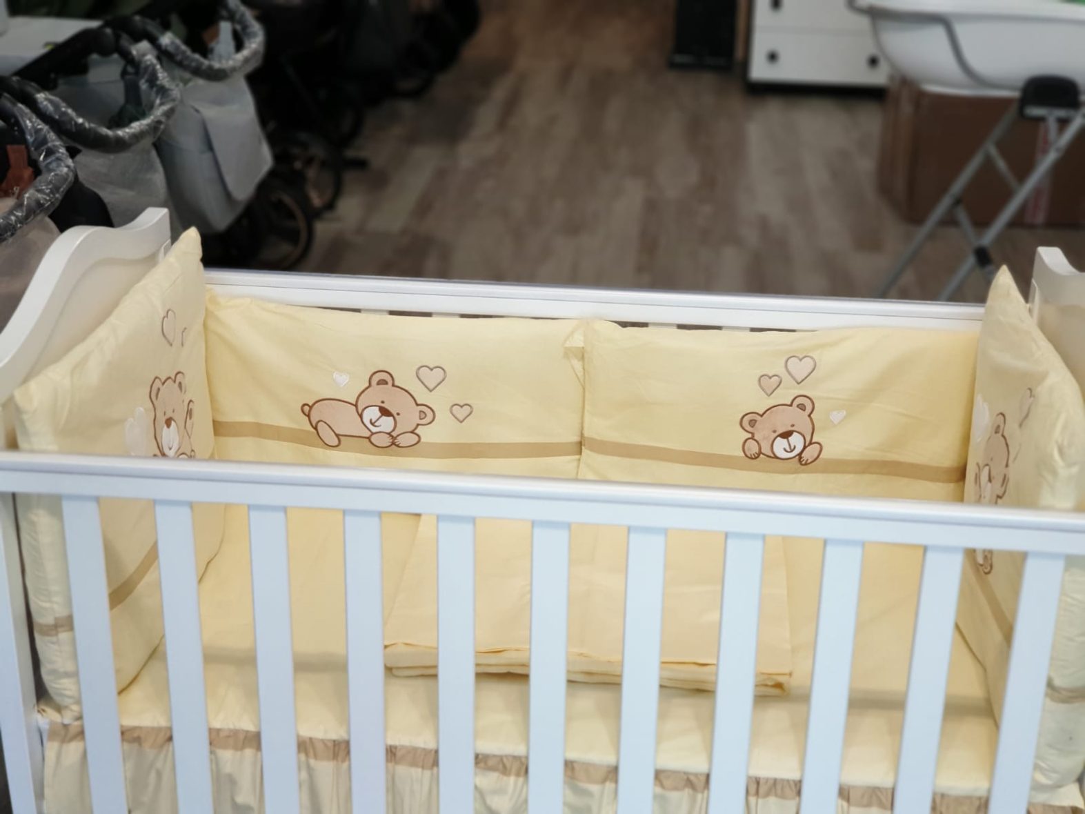 Set de lenjerie 7p Teddy Bear din Bumbac Organic www.tinytotsbebe.ro (10)