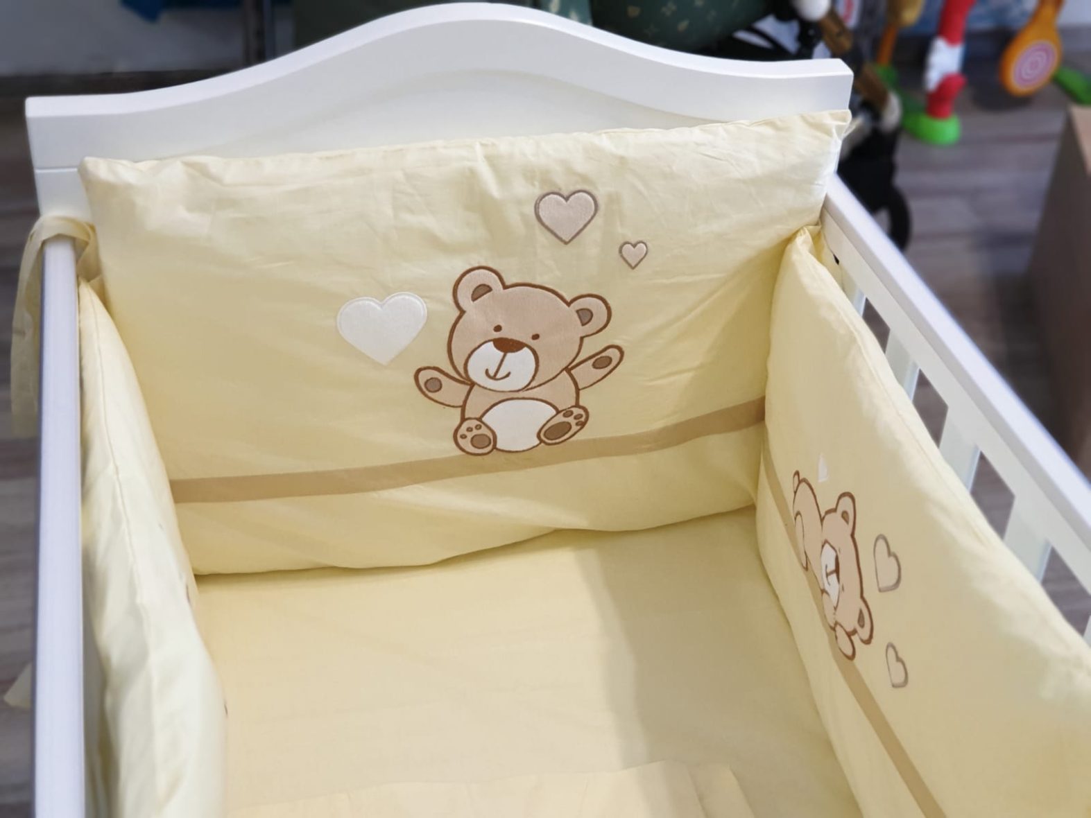 Set de lenjerie 7p Teddy Bear din Bumbac Organic www.tinytotsbebe.ro (11)