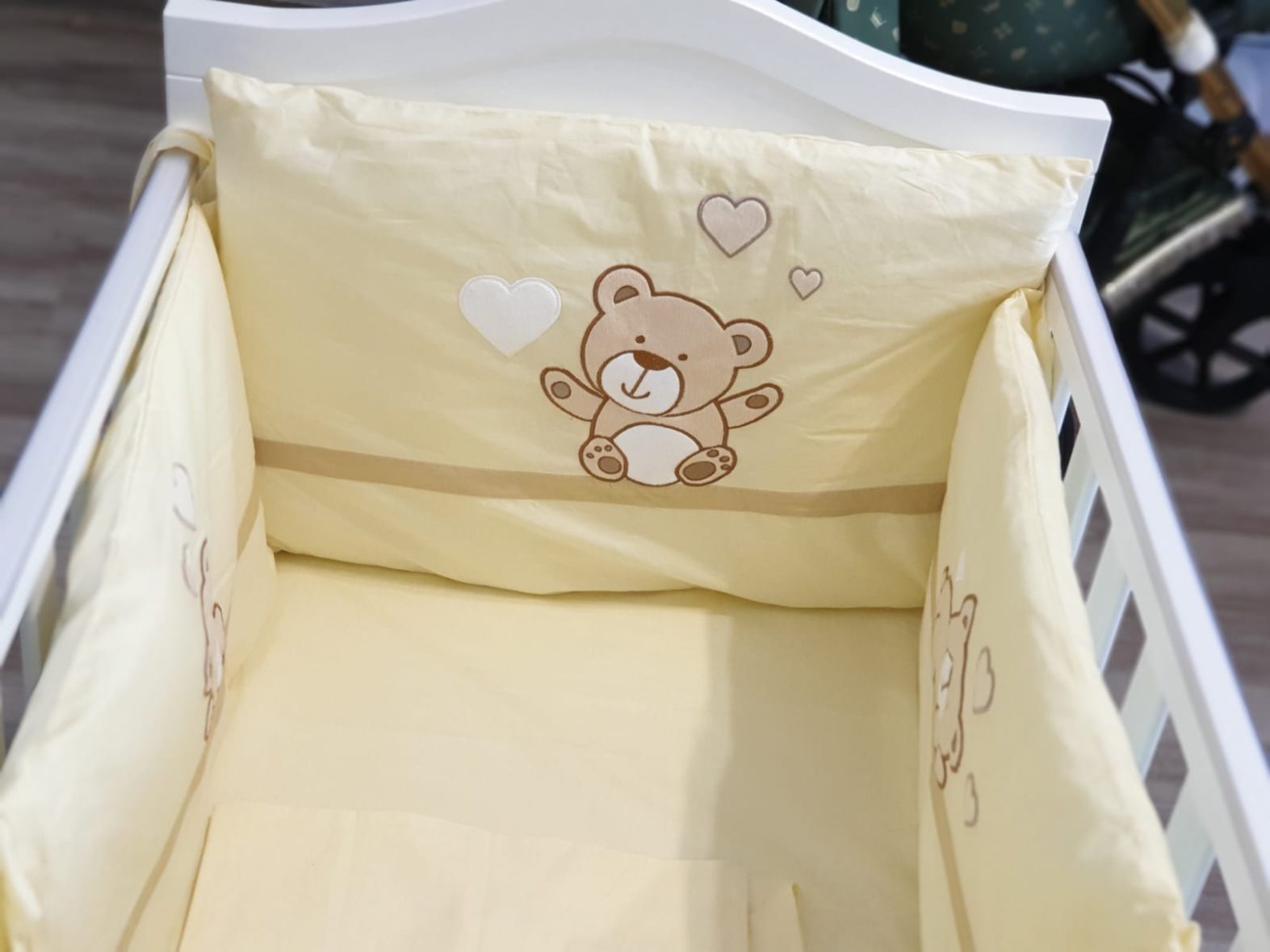 Set de lenjerie 7p Teddy Bear din Bumbac Organic www.tinytotsbebe.ro (12)