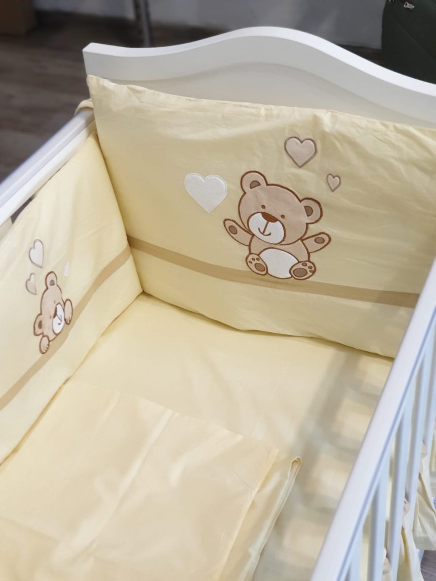 Set de lenjerie 7p Teddy Bear din Bumbac Organic www.tinytotsbebe.ro (13)