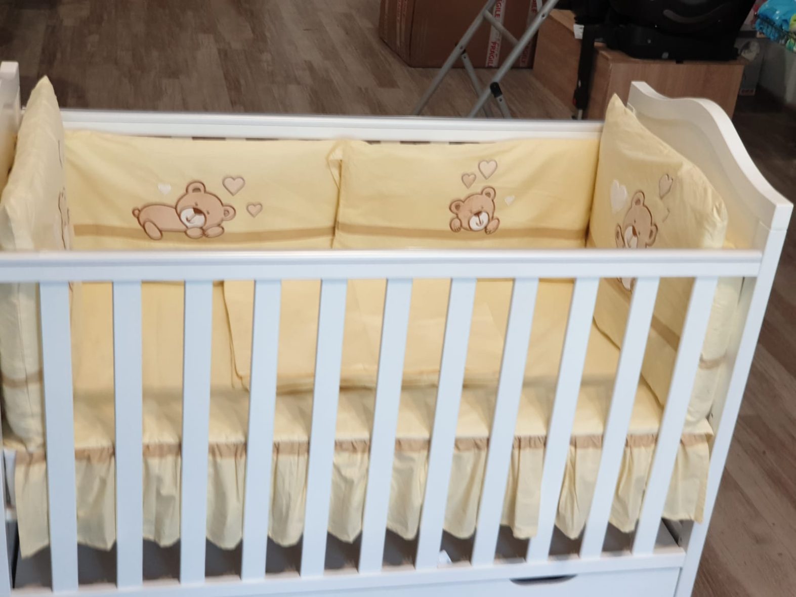 Set de lenjerie 7p Teddy Bear din Bumbac Organic www.tinytotsbebe.ro (14)