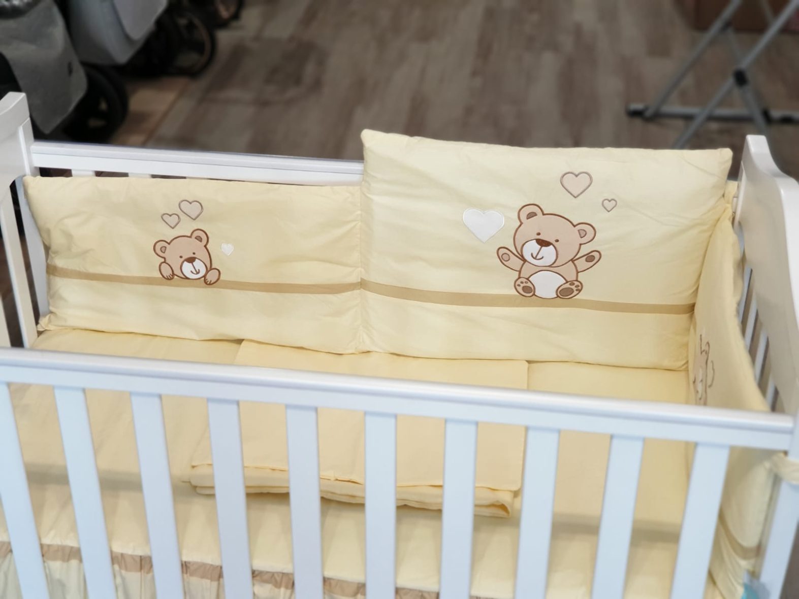Set de lenjerie 7p Teddy Bear din Bumbac Organic www.tinytotsbebe.ro (2)