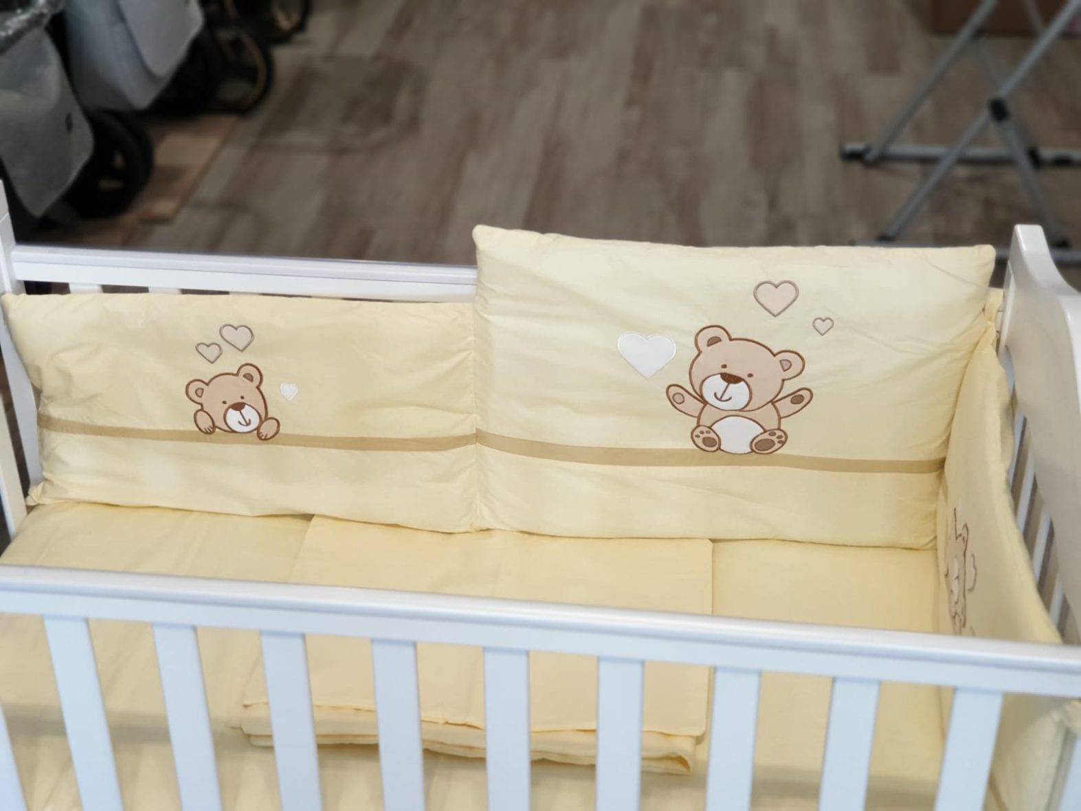 Set de lenjerie 7p Teddy Bear din Bumbac Organic www.tinytotsbebe.ro (7)