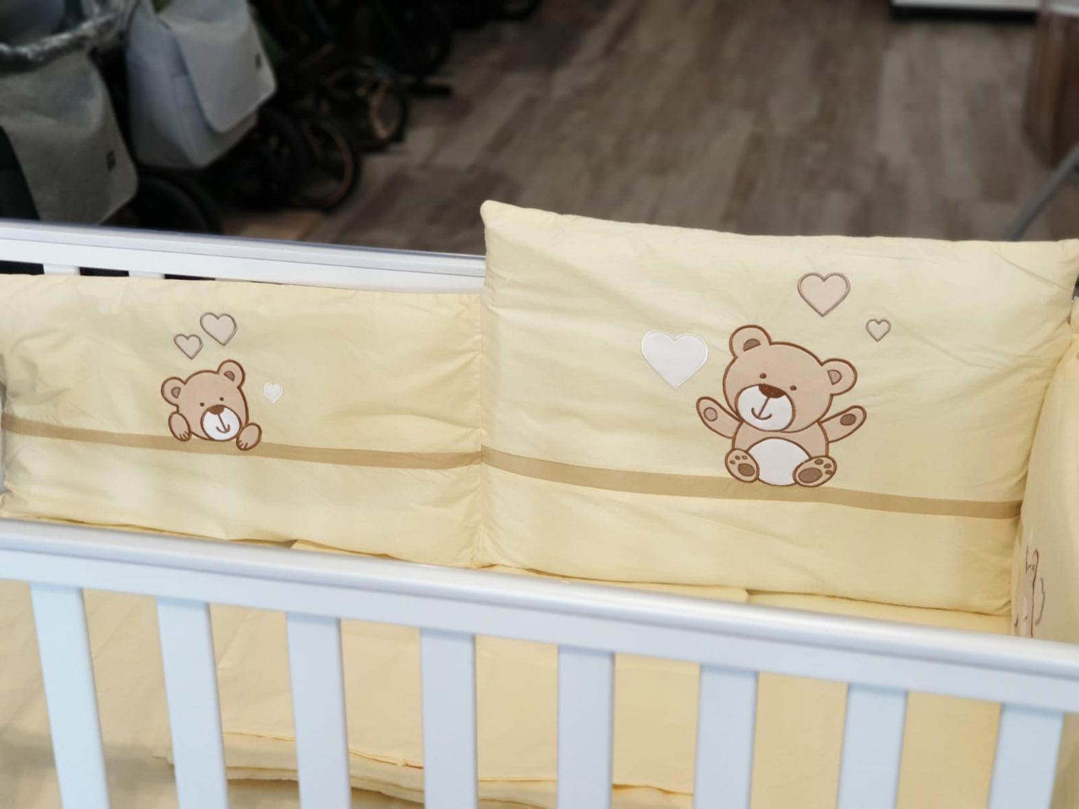 Set de lenjerie 7p Teddy Bear din Bumbac Organic www.tinytotsbebe.ro (8)