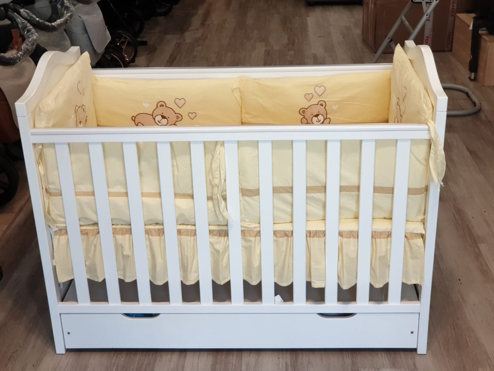 Set de lenjerie 7p Teddy Bear din Bumbac Organic www.tinytotsbebe.ro (9)