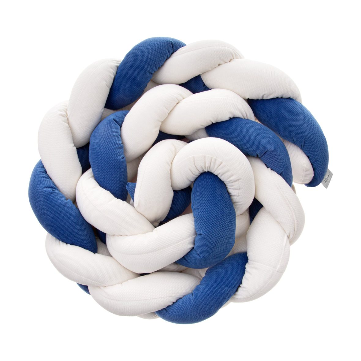 Aparatoare patut impletita 360 cm, catifea, White&Blue