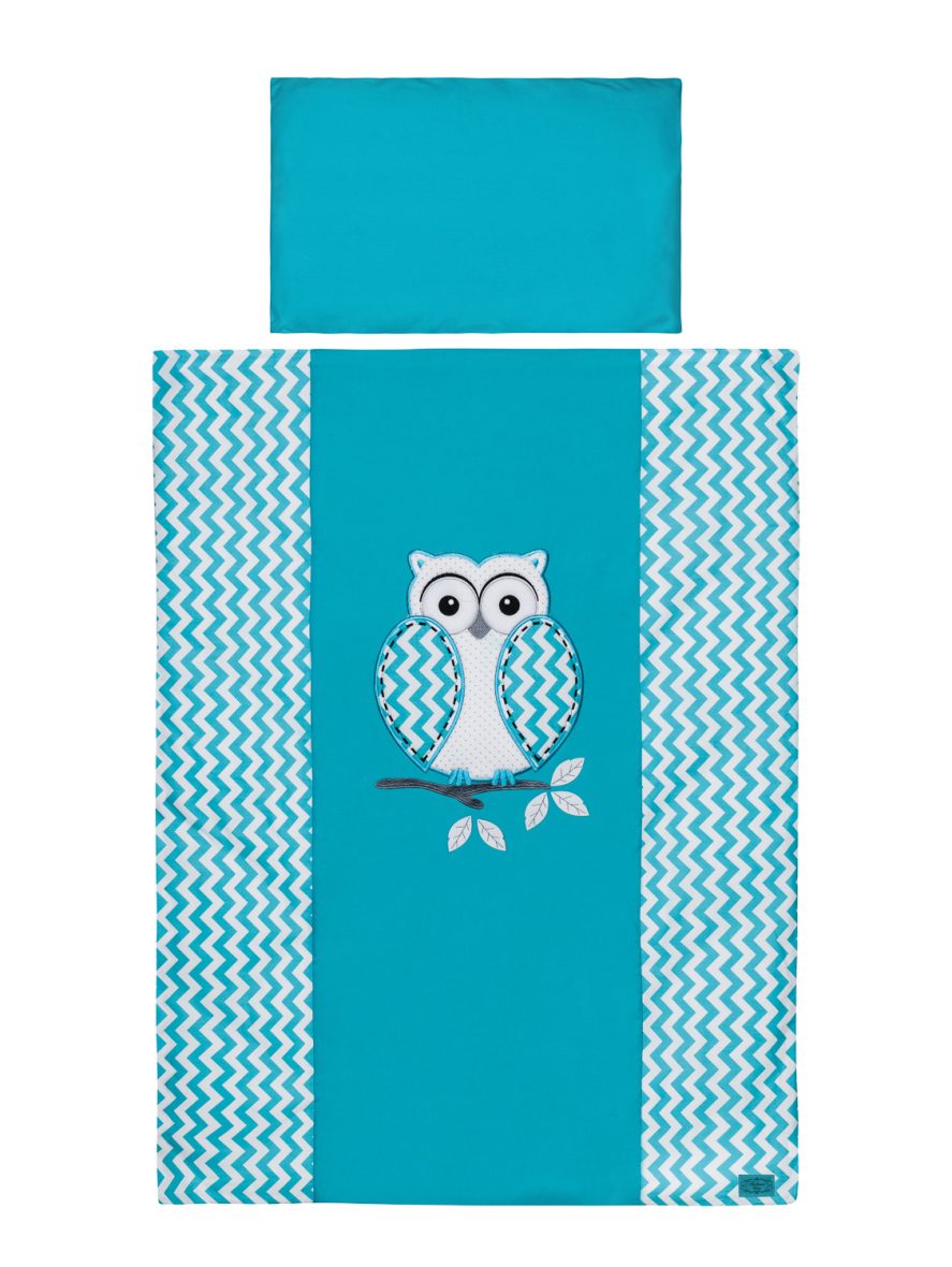 Set lenjerie de patut 5 piese Bufnite Blue (1)