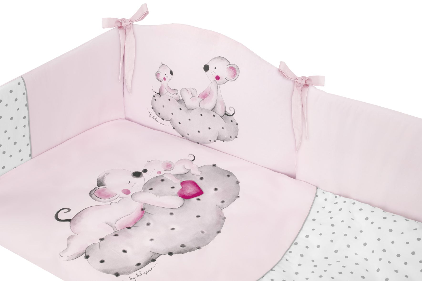 Set lenjerie de patut 5 piese Bears Pink www.tinytotsbebe.ro cluj (4)