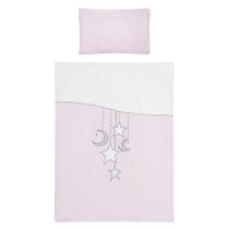 Set lenjerie de patut 4 piese Moon&Stars Pink