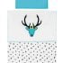 Set lenjerie de patut 5 piese Oh My Deer Blue www.tinytotsbebe.ro cluj 3