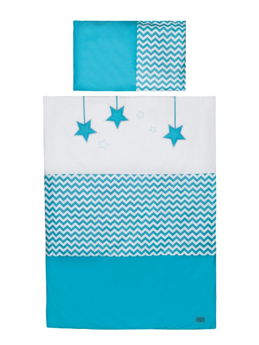 Set lenjerie de patut 5 piese Stars Blue www.tinytotsbebe.ro cluj (1)