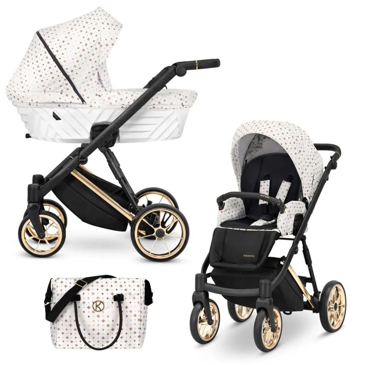 Carucior 3 in 1 Kunert Ivento White tinytotsbebe cluj (20)