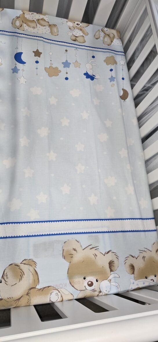 Cearceaf cu elastic 12060 cm Bear Blue tiny tots bebe magazin copii cluj (2)