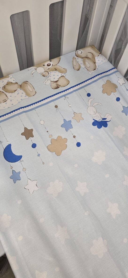 Cearceaf cu elastic 12060 cm Bear Blue tiny tots bebe magazin copii cluj (3)