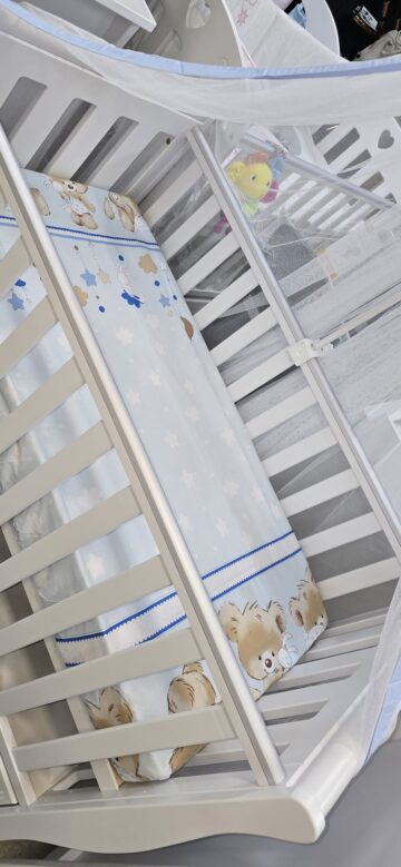 Cearceaf cu elastic 12060 cm Bear Blue