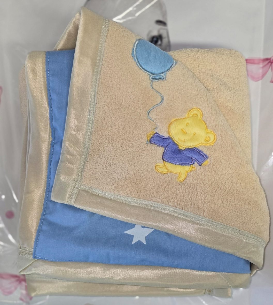 Paturica dubla din bumbac organic si velur (1)