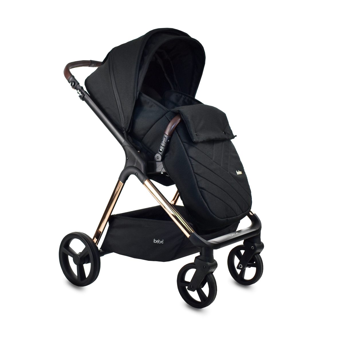 Carucior 2 in 1 iBebe Ice Black Copper magazin carucioare cluj (1)