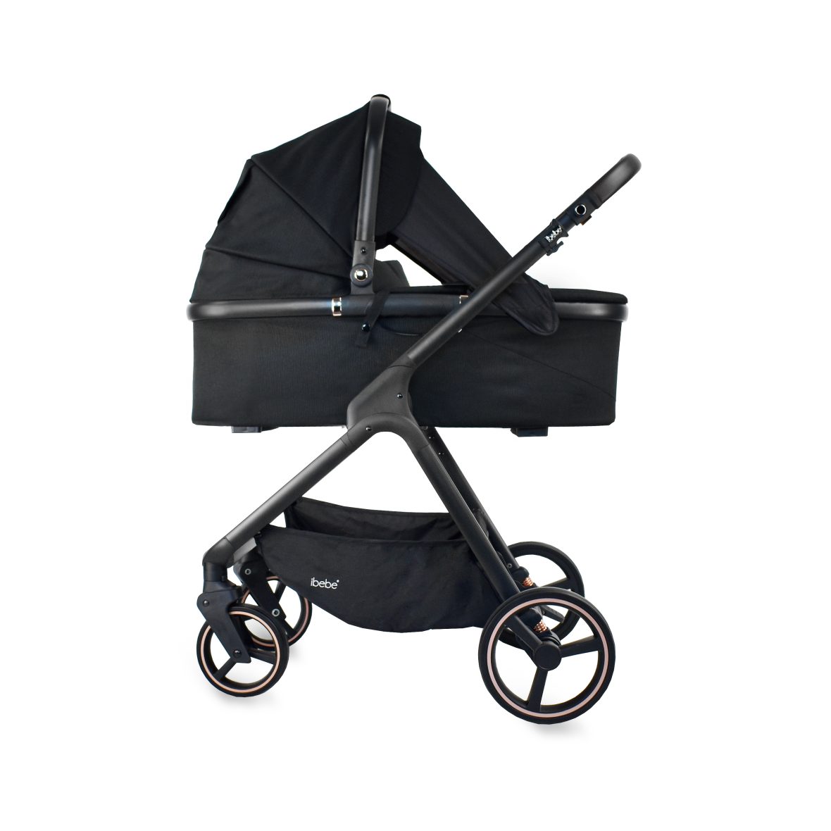 Carucior 2 in 1 iBebe Ice Deep Black magazin carucioare cluj (2)