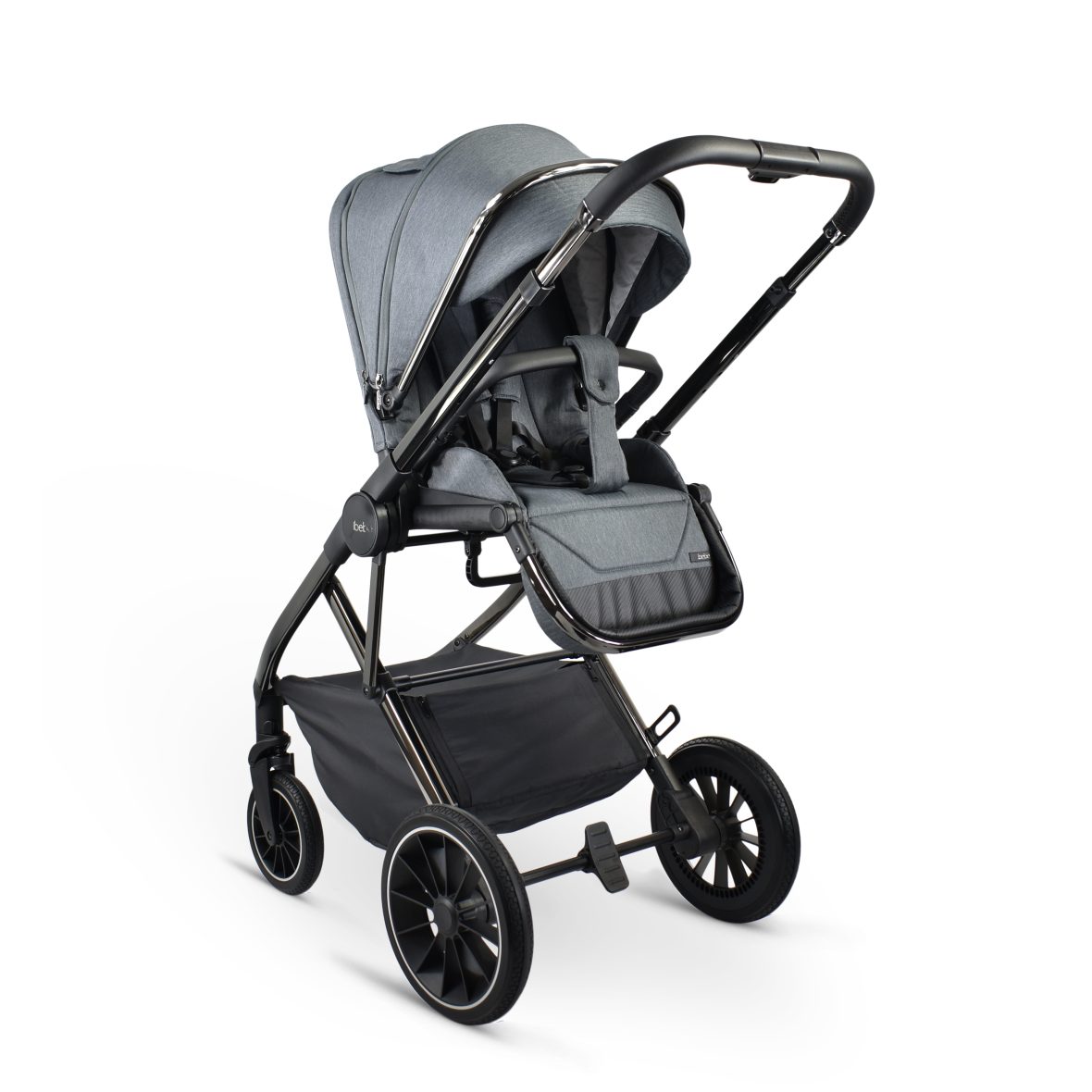 Carucior 2 in 1 iBebe Pro Gray magazin carucioare cluj (5)