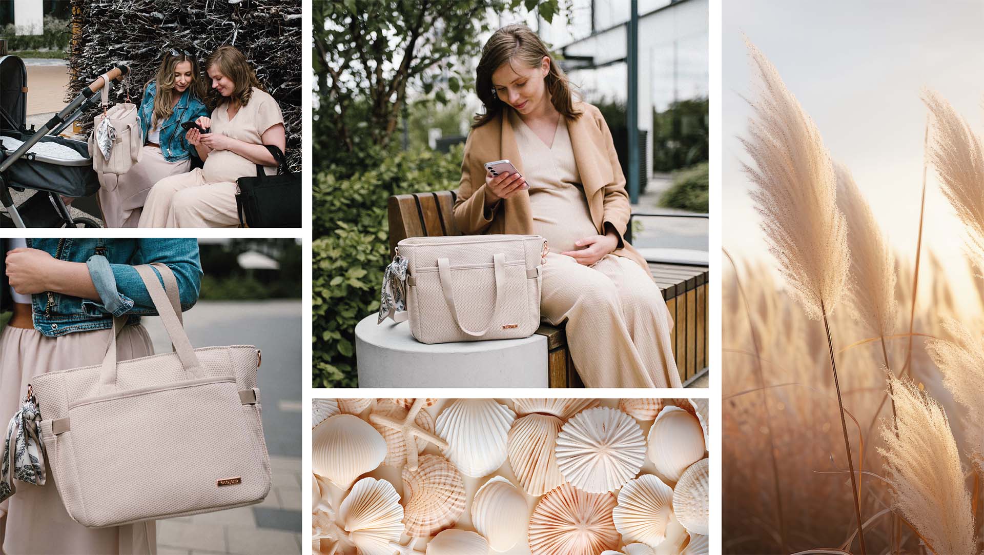 Geanta mame pentru carucior Carmen Bej magazin carucioare cluj, geanta de carucior, geanta maternitate, tiny tots bebe cluj (1)