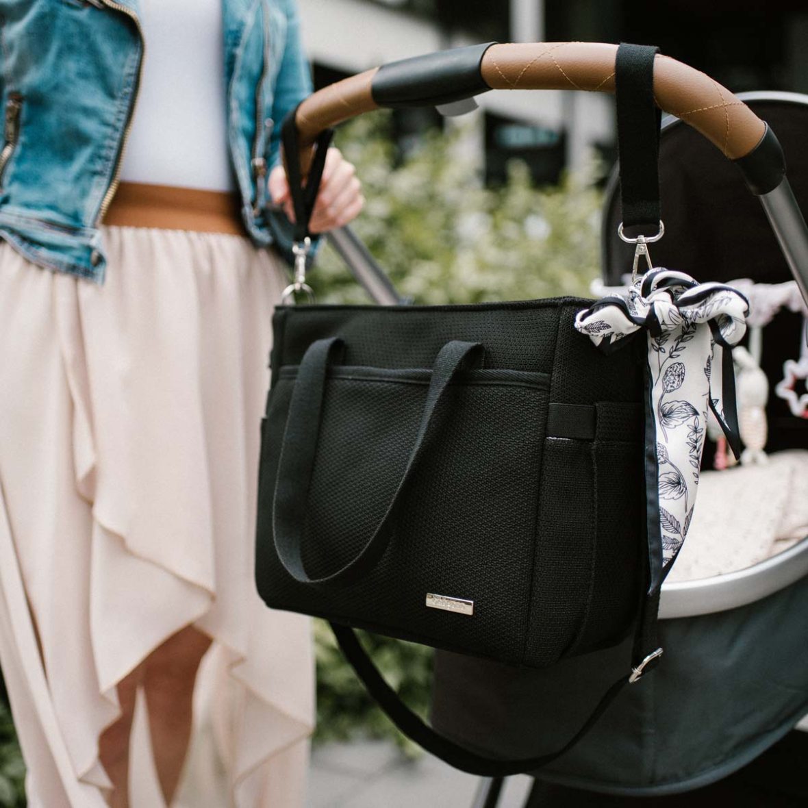 Geanta mame pentru carucior Carmen Negru magazin carucioare cluj, tiny tots bebe cluj (5)