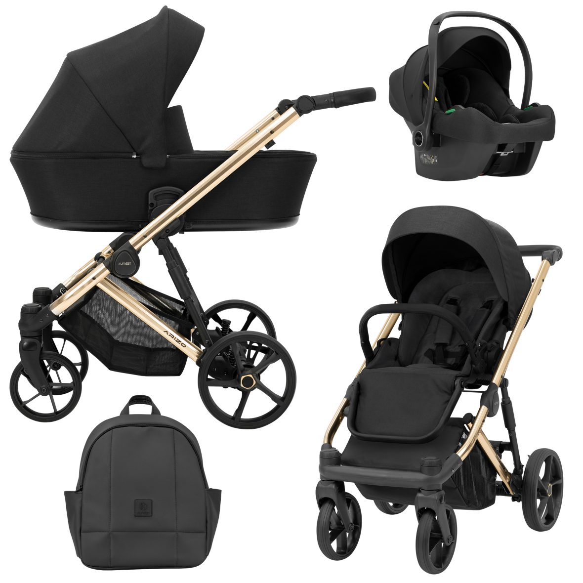 Carucior 3 in 1 Kunert Arizo Premium Black