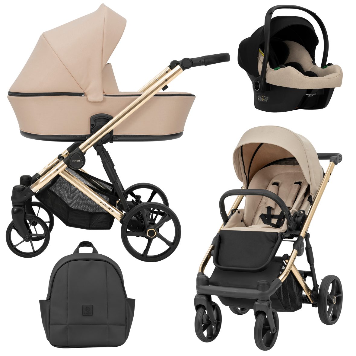 Carucior 3 in 1 Kunert Arizo Premium Beige
