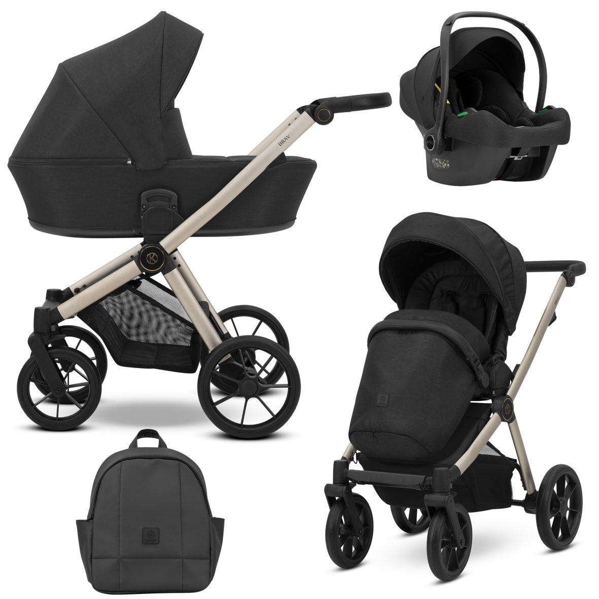 Carucior 3 in 1 Kunert Brav Black