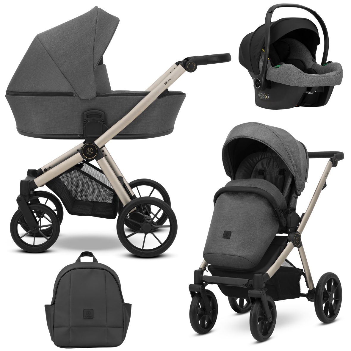 Carucior 3 in 1 Kunert Brav Graphite