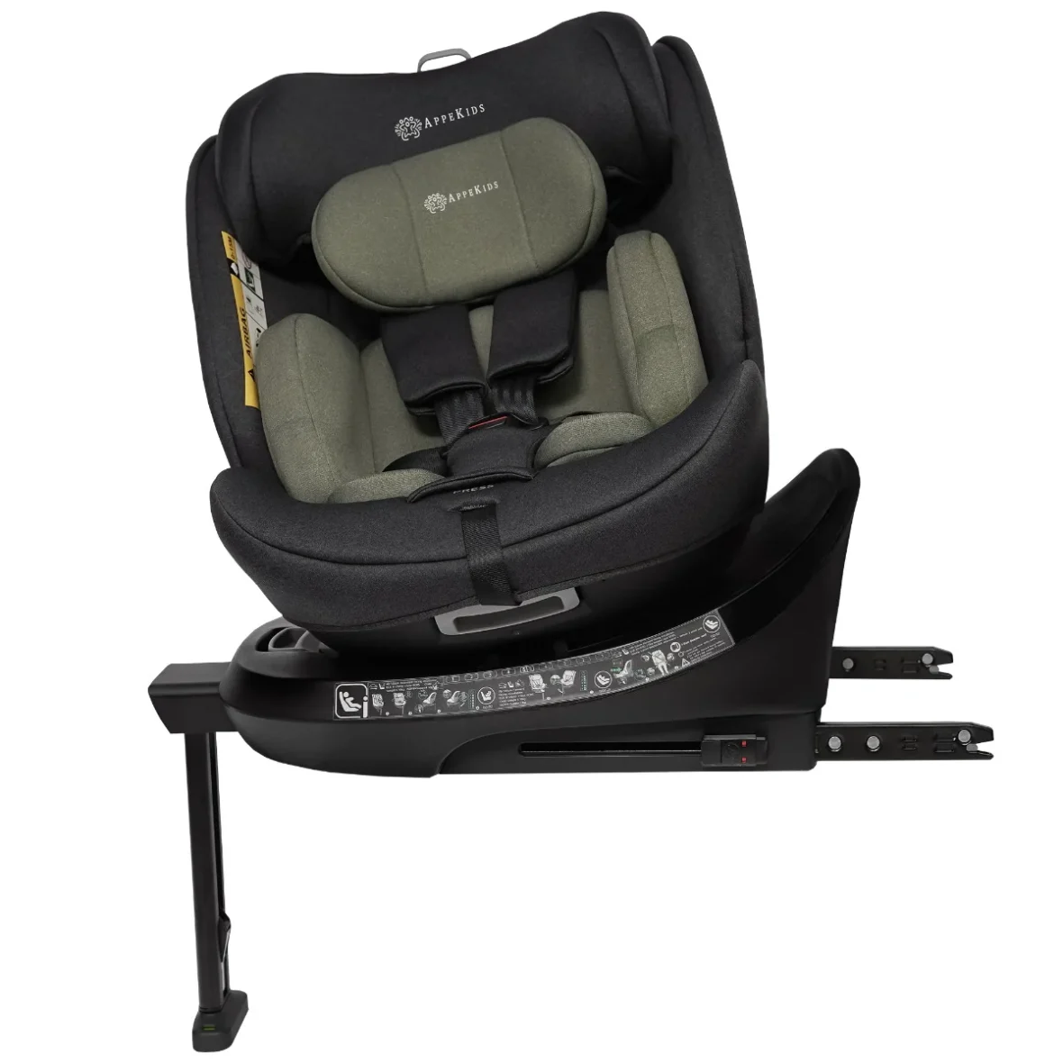 Scaun auto rotativ AppeKids Pro Confort Green