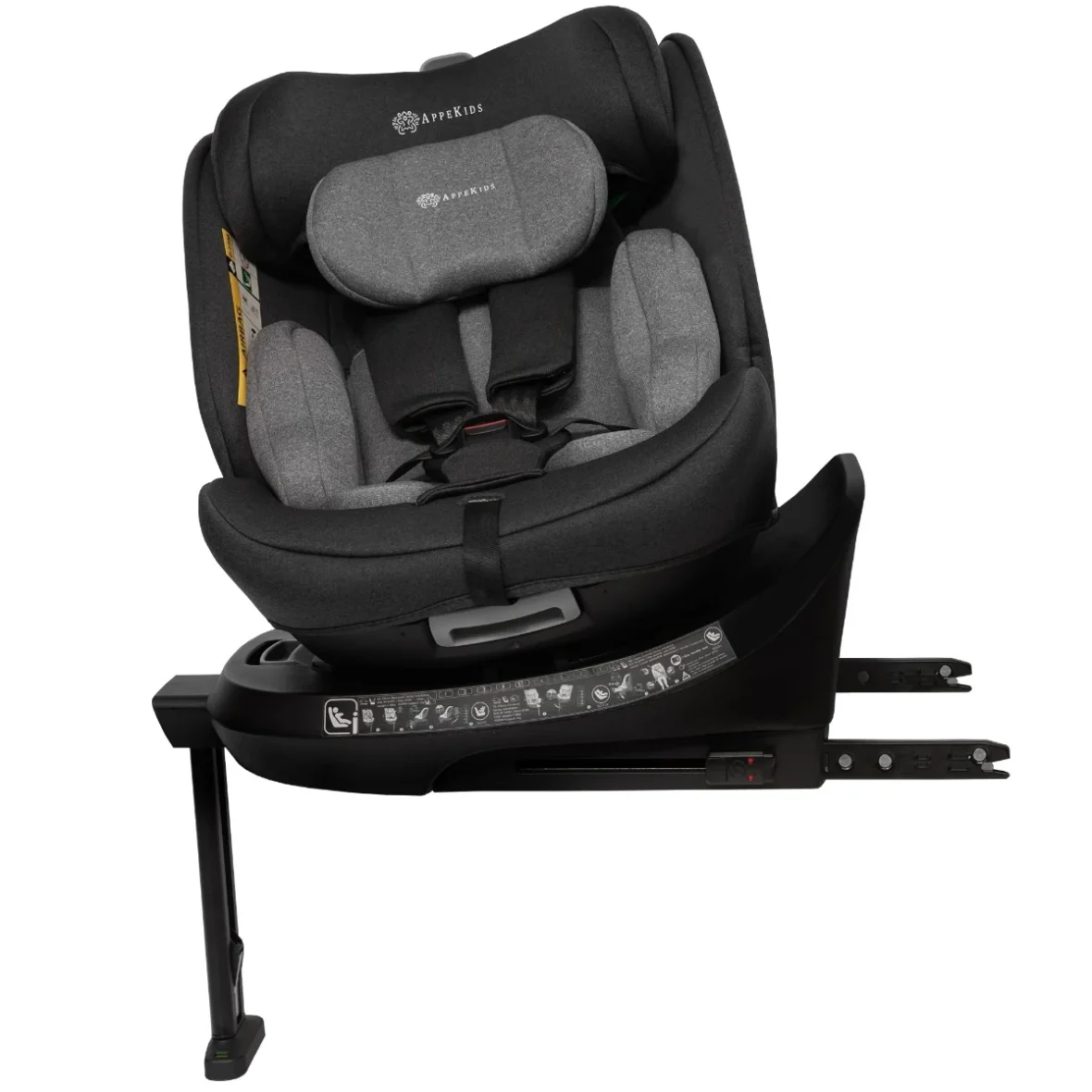 Scaun auto rotativ AppeKids Pro Confort Grey