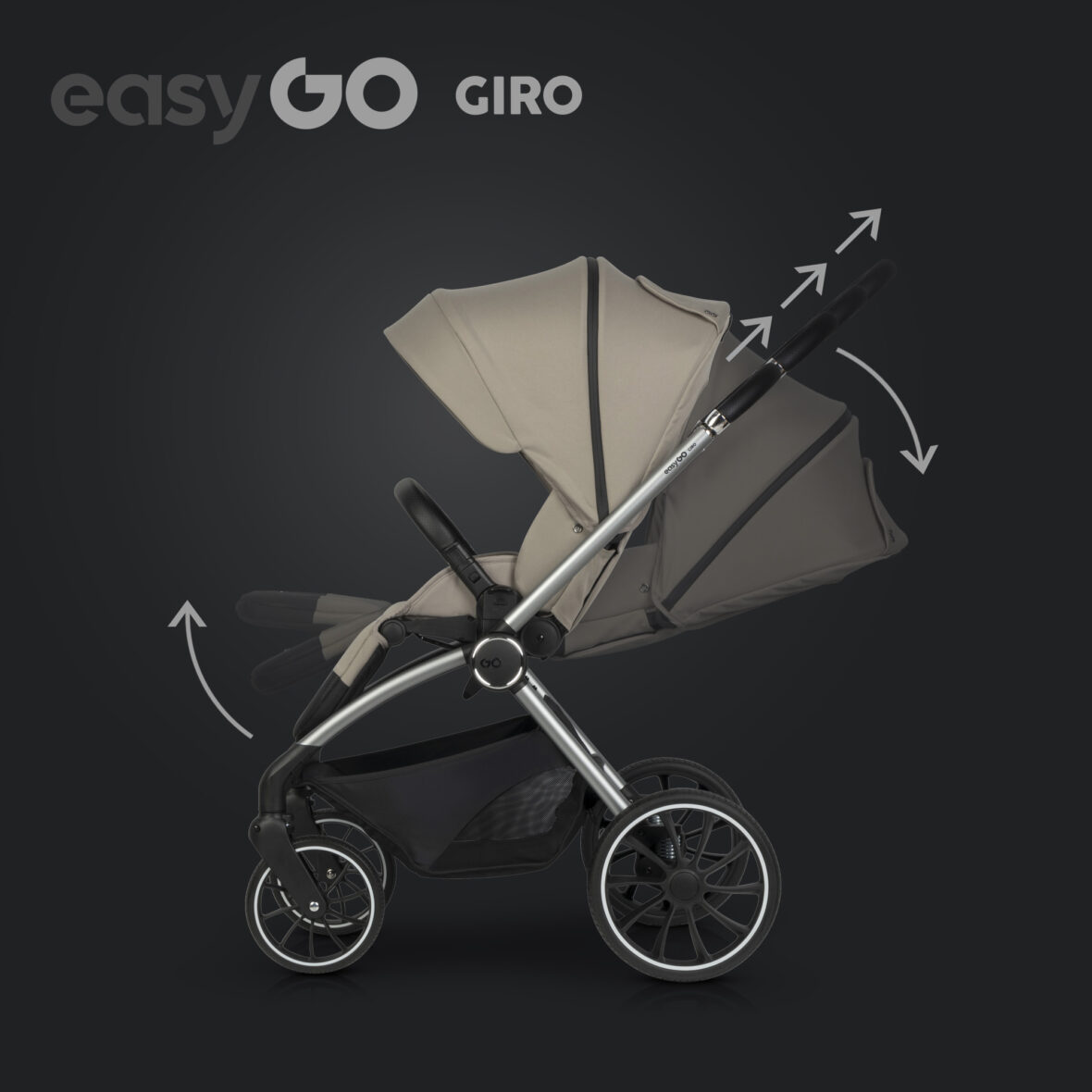 Carucior 2 in 1 EasyGo Giro Beige tiny tots bebe magazin copii cluj (11)