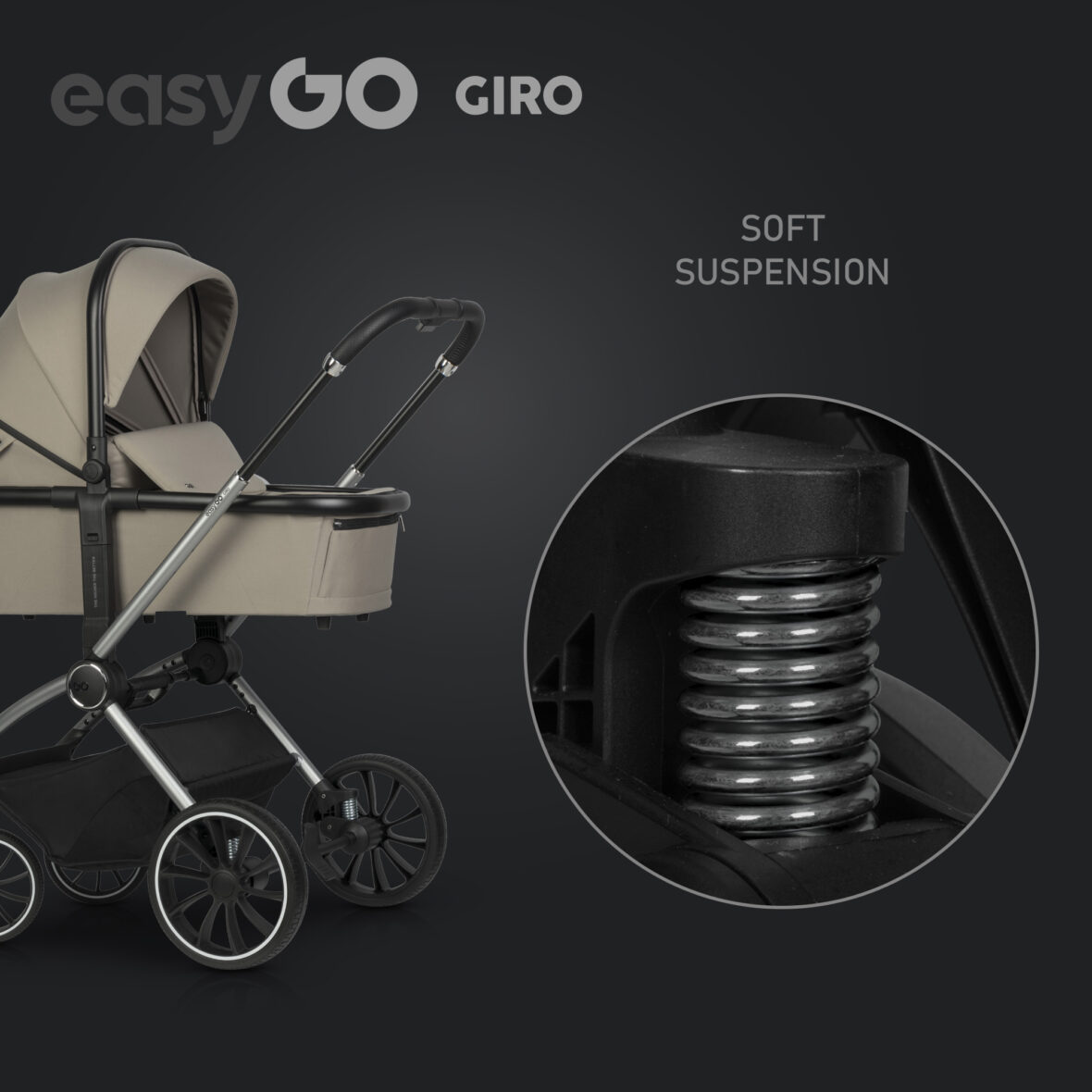 Carucior 2 in 1 EasyGo Giro Beige tiny tots bebe magazin copii cluj (12)