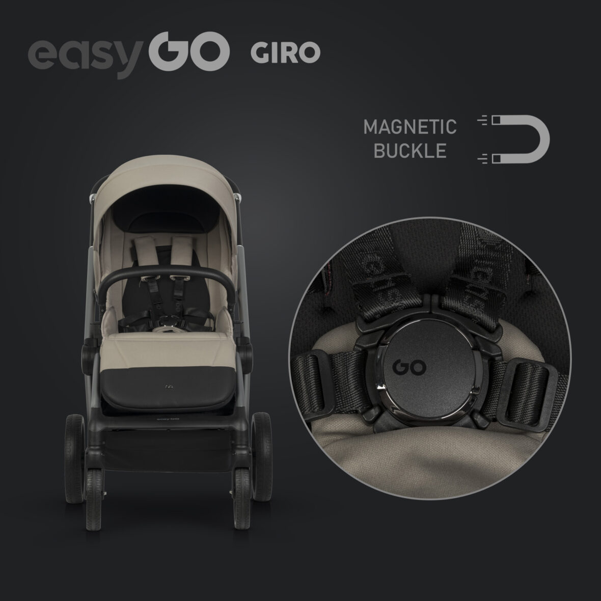 Carucior 2 in 1 EasyGo Giro Beige tiny tots bebe magazin copii cluj (13)