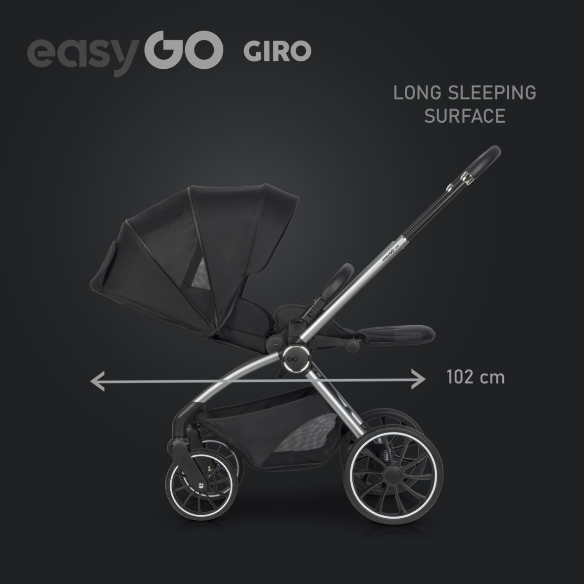 Carucior 2 in 1 EasyGo Giro Black tiny tots bebe magazin carucioare copii cluj. (13)