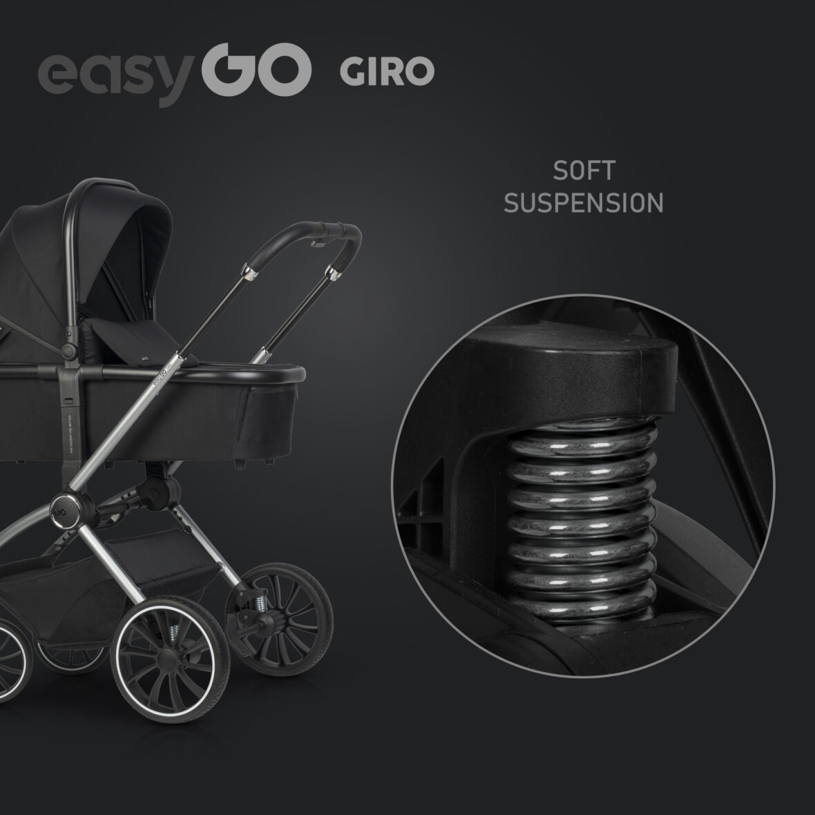 Carucior 2 in 1 EasyGo Giro Black tiny tots bebe magazin carucioare copii cluj. (16)