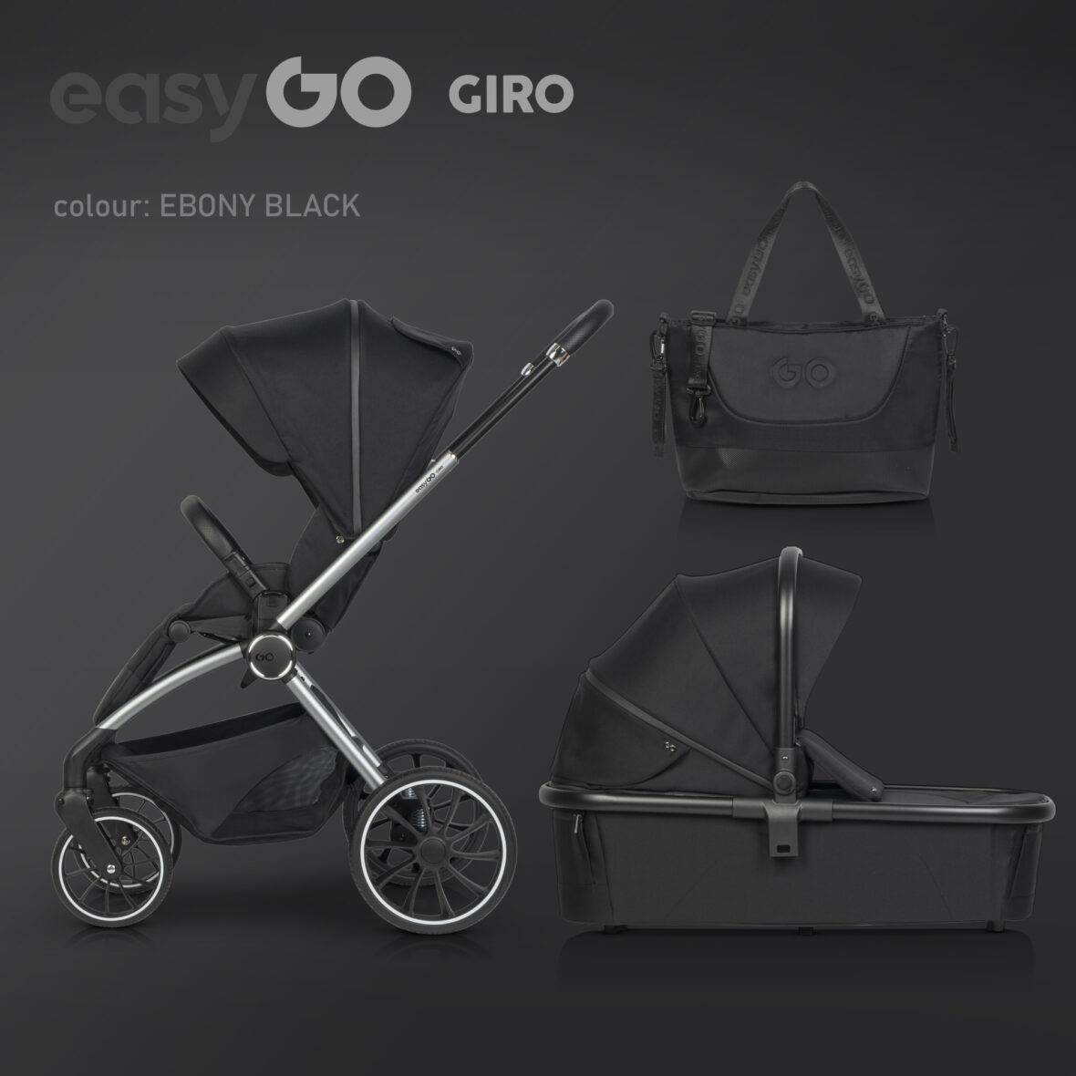 Carucior 2 in 1 EasyGo Giro Black