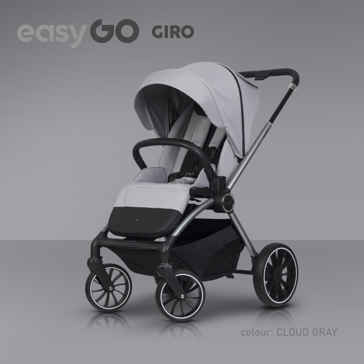 Carucior 2 in 1 EasyGo Giro Grey tiny tots bebe magazin carucioare copii cluj (1)