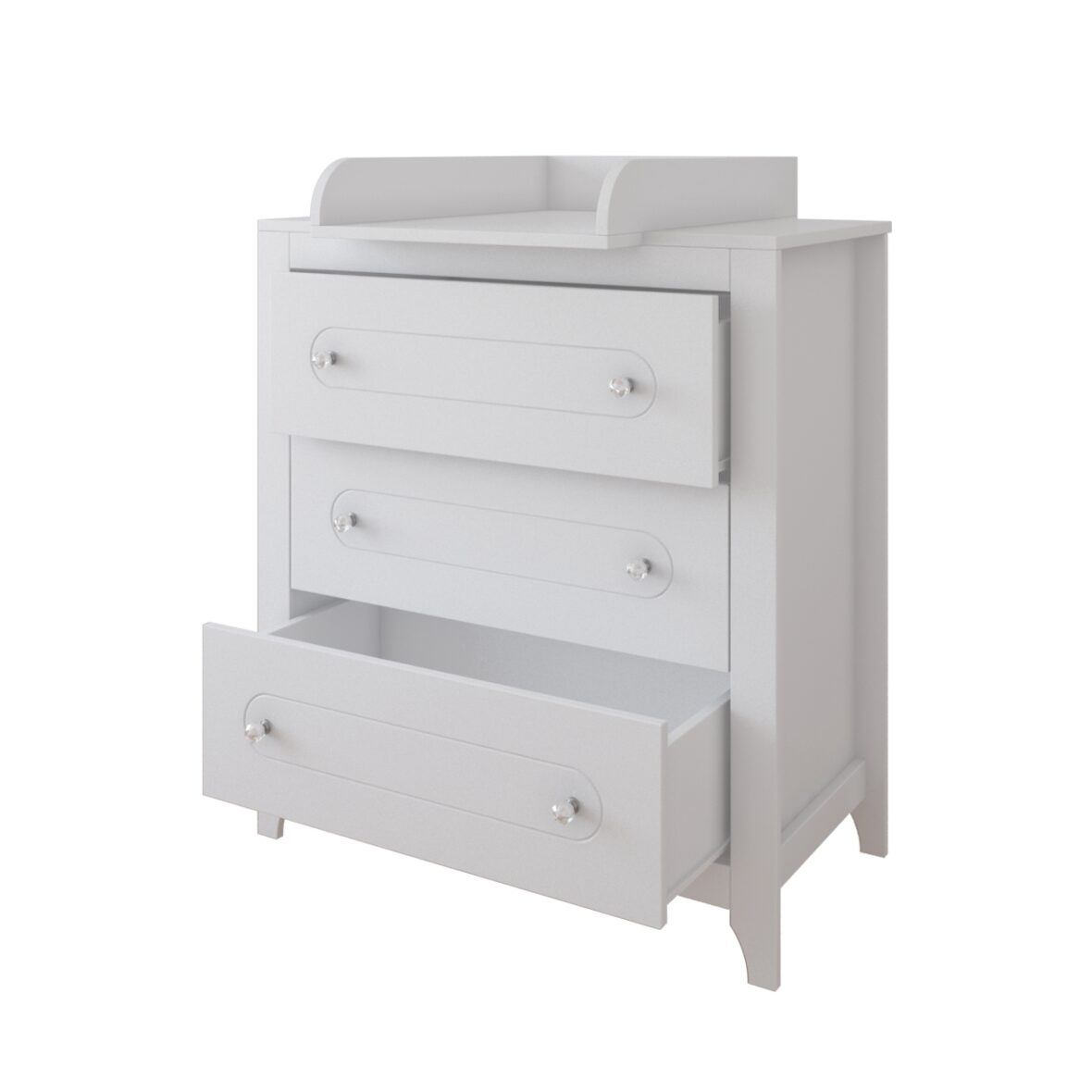 Masa pentru infasat Glamour White tiny tots bebe magazin copii cluj (4)