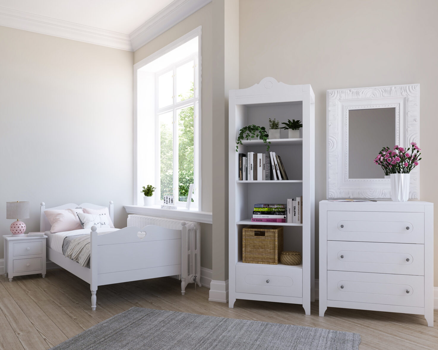 Masa pentru infasat Glamour White tiny tots bebe magazin copii cluj (8)