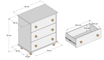 Masa pentru infasat Lumi dimensiuni produs magazin copii cluj 1