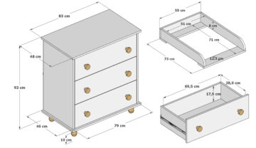 Masa pentru infasat Lumi dimensiuni produs magazin copii cluj 2