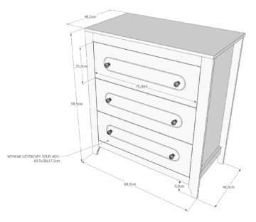 Masa pentru infasat Glamour White