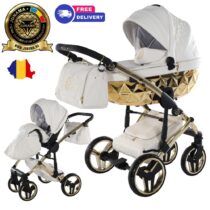 Carucior 2 in 1 Junama Diamond Enzo Gold 02 White V3
