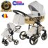Carucior 2 in 1 Junama Diamond Enzo Gold 02 White V3