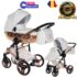 Carucior 2 in 1 Junama Diamond Enzo GoldRose 03 White V3