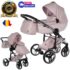 Carucior 2 in 1 Junama Diamond Enzo Silver 04 Pink V3