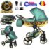 Carucior 2 in 1 Junama Diamond FL Mirror 02 Green Gold